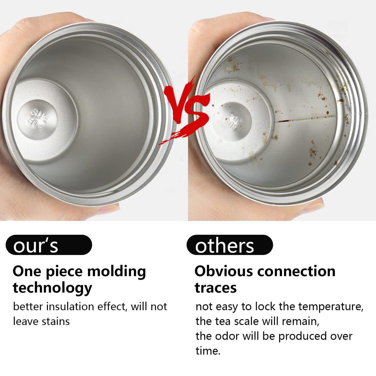 KETIEE Travel Mug sip-hole enables one-handed drinking on the go.