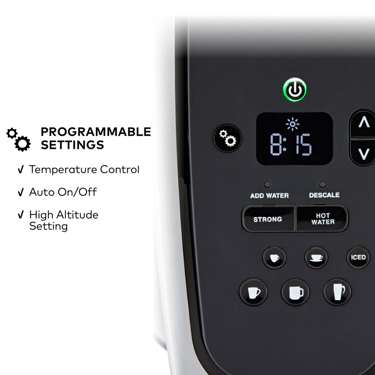 Hot water on demand from the K-Elite for soups or tea.