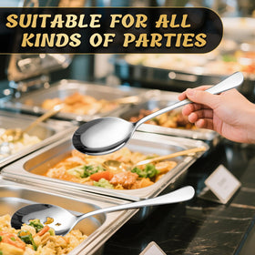 KeyOXY mirror-finish stainless steel spoons highlight premium shine for elegant dining.