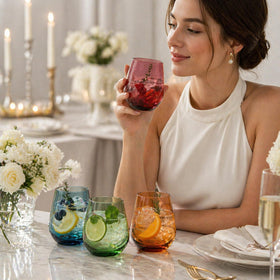 Khen portable stemless glasses perfect for deck and outdoor dining