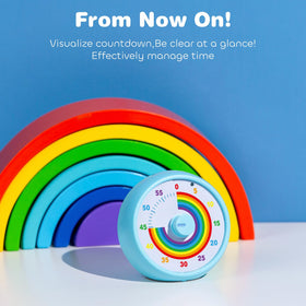 kiecky squirrel planet rainbow design timer highlighting engaging rainbow countdown for kids