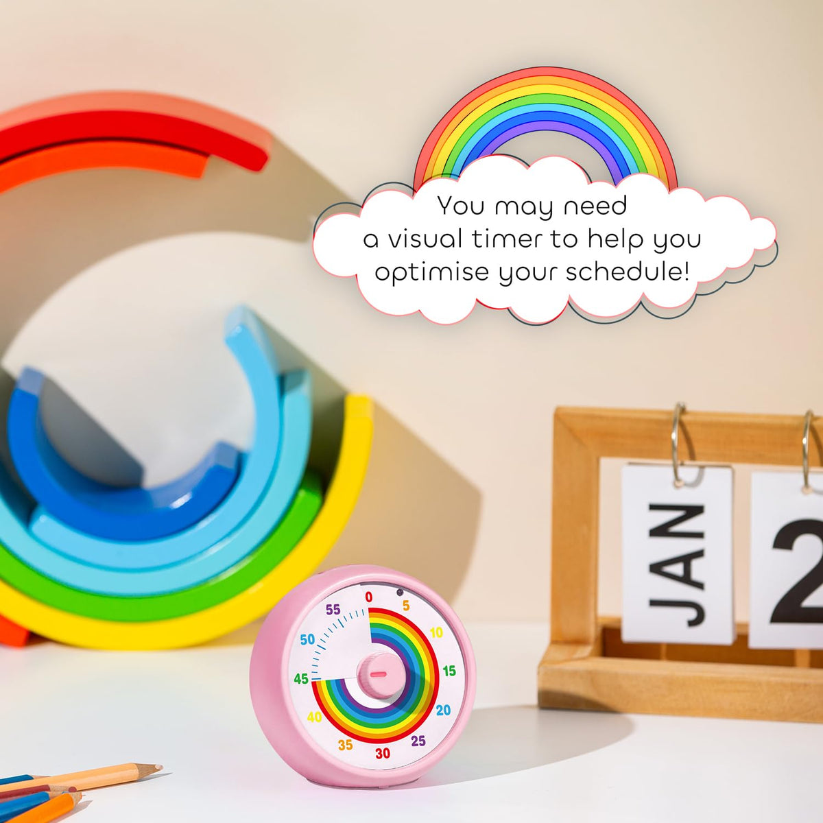 rotate knob to set timer on kiecky squirrel visual timer