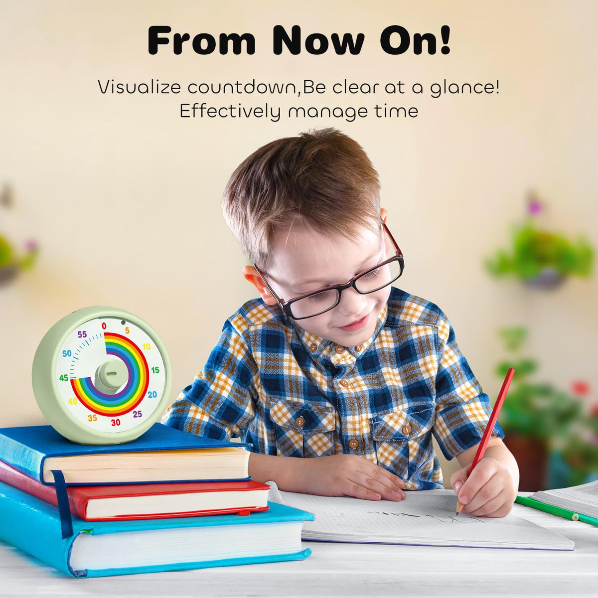 Kiecky Squirrel Visual Timer is lightweight and portable for classrooms or kitchens.