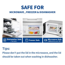 KIGI microwave-safe container ready for reheating meals after cooking.