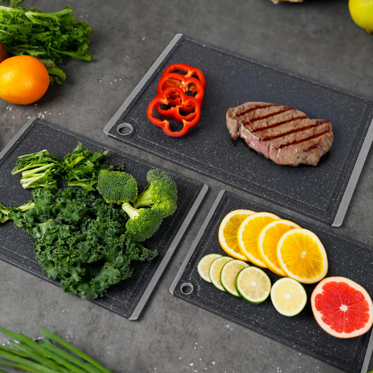 Kikcoin cutting-board-rubber-feet keep board stable during transfers