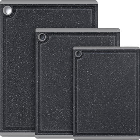 Kikcoin cutting-board-set-large shown on counter with non-slip surface for steady carving