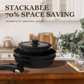 KIKCOIN cookware heats quickly with less oil for healthier meals.
