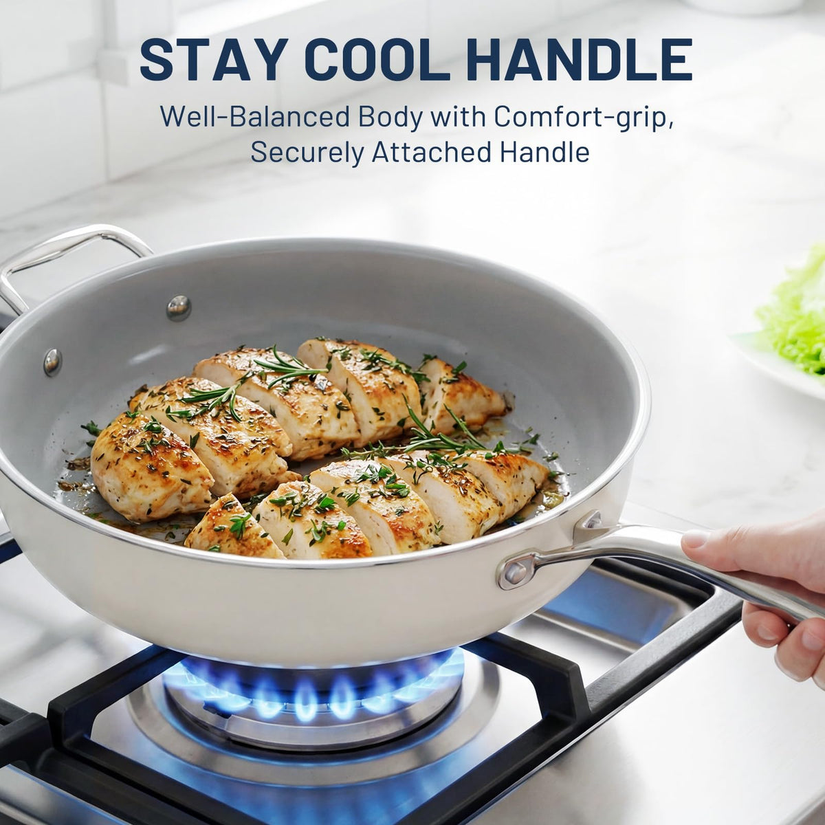 Kikcoin induction-ready base ensures even heat on all stovetops.