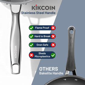 Kikcoin induction-ready base heats evenly on all stovetops.