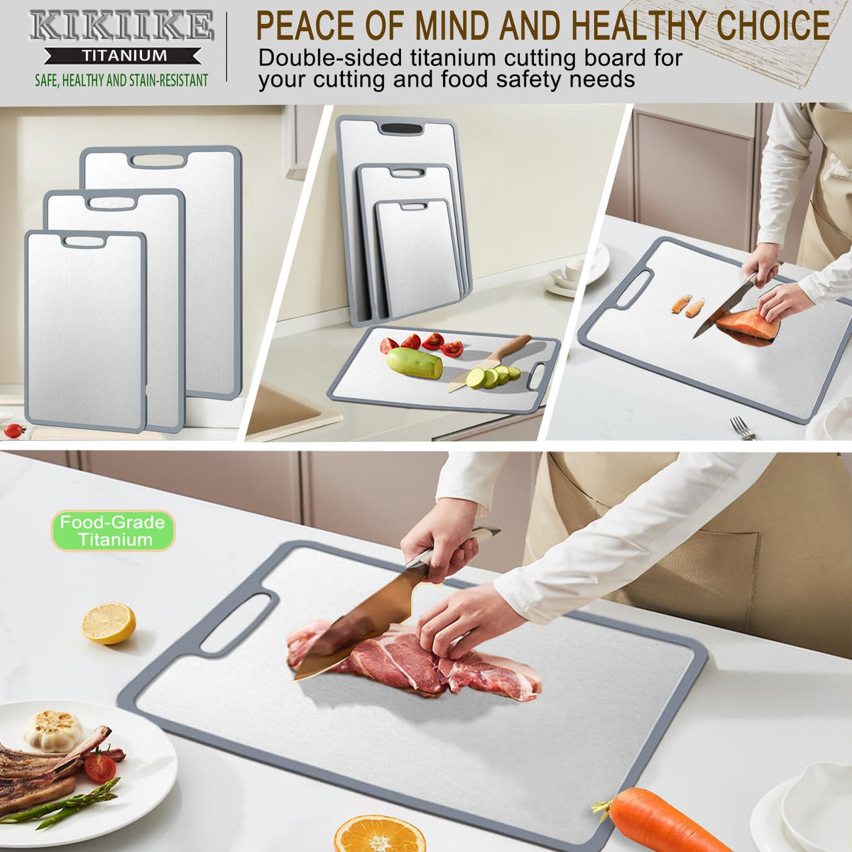 KIKIIKE easy-clean titanium surface stays hygienic and quick to rinse.