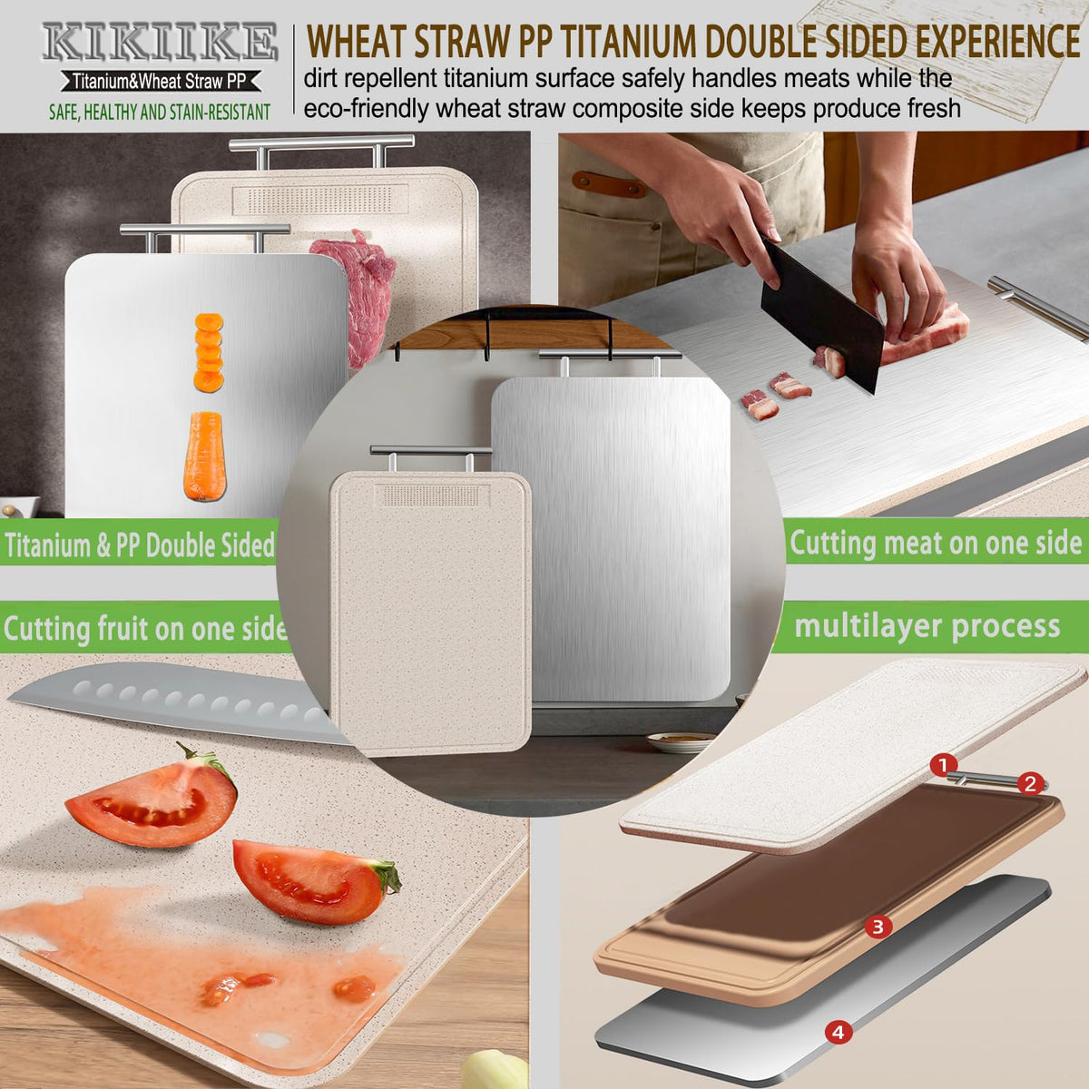 KIKIIKE easy-clean, non-porous surface for simple rinsing.