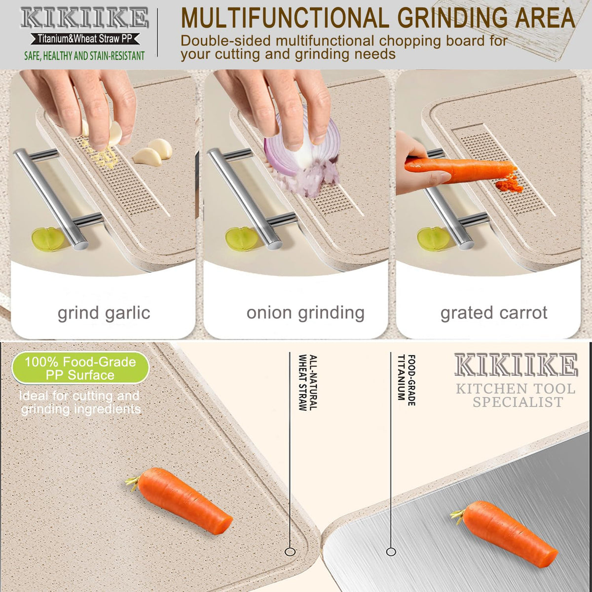 KIKIIKE hanging hole enables compact vertical storage after use.