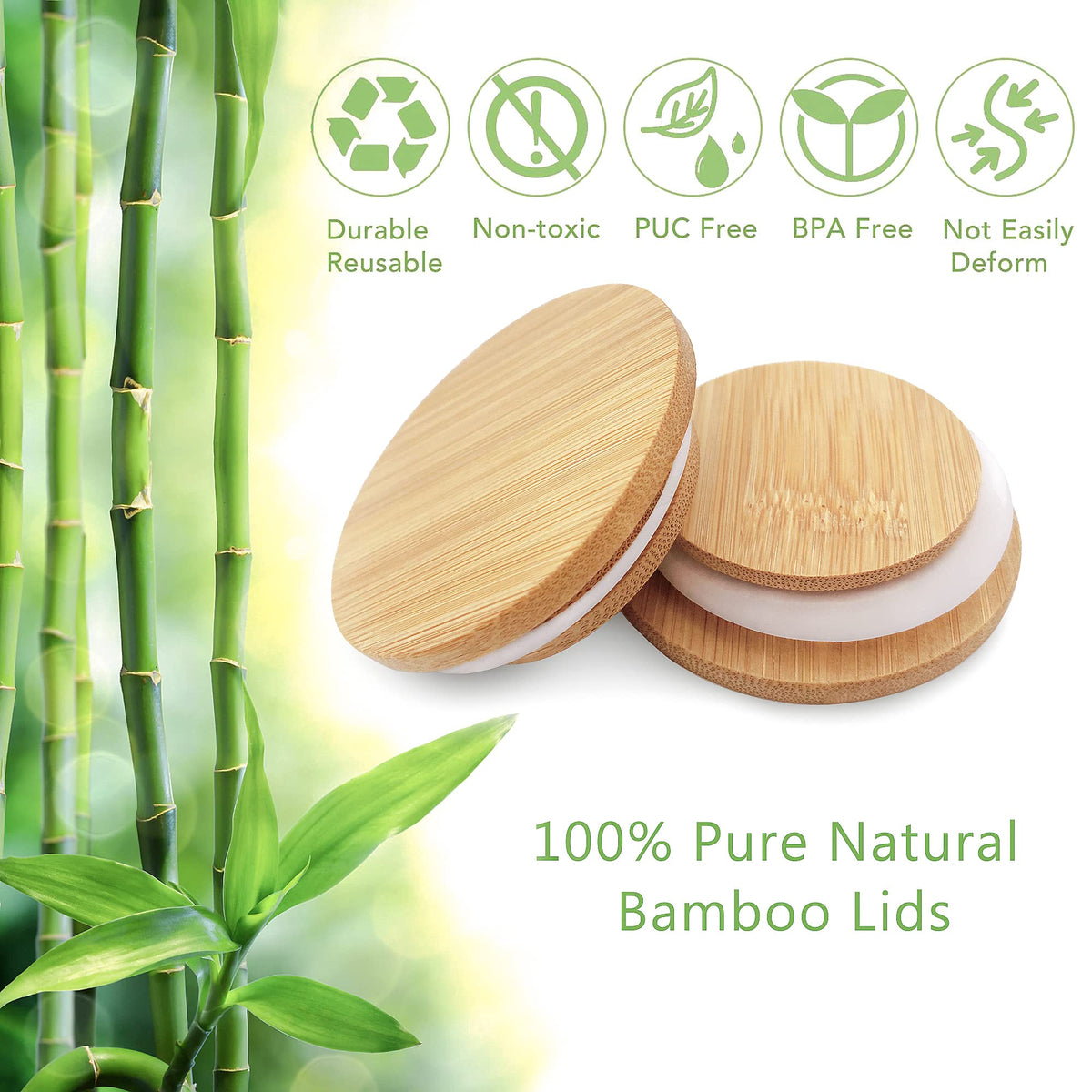 KIKINIKO Oui lids highlight natural color variations for eco friendly kitchen aesthetics.