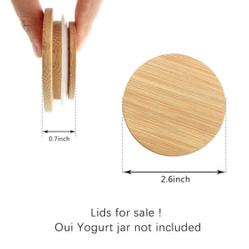 KIKINIKO Oui Yogurt Jar Lids with silicone sealing rings ensure a secure, odor-resistant seal.