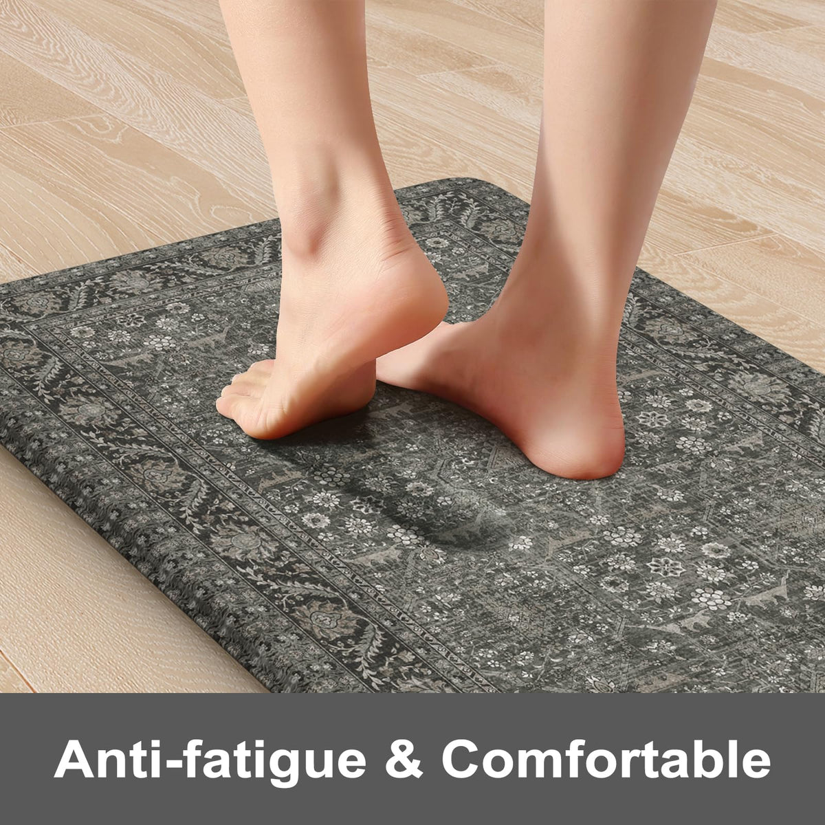 KIMODE anti-fatigue kitchen mat 2pc size 17x47 17x29 for extended meals