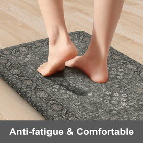 KIMODE anti-fatigue kitchen mat 2pc size 17x47 17x29 for extended meals