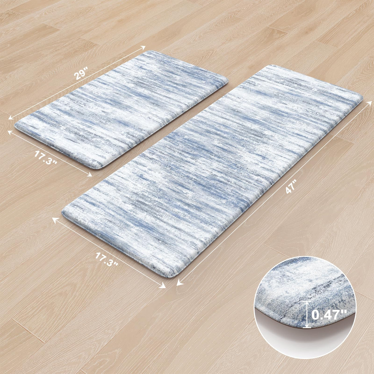 KIMODE abstract farmhouse rug elevates modern kitchen decor.