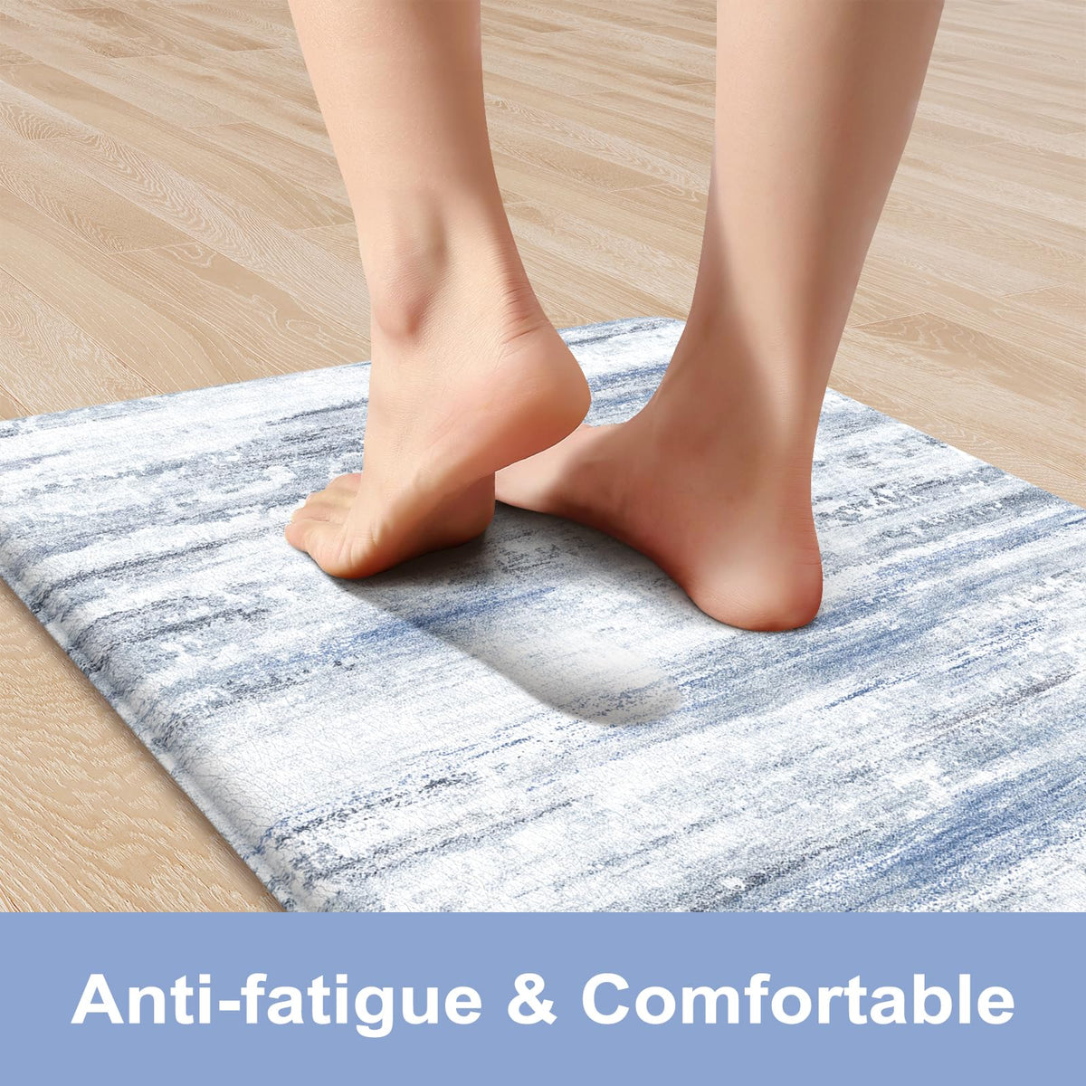 KIMODE 29x17 mat offering cushioned support during dishwashing and prep.