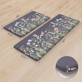 Kimode non-slip bottom keeps mats in place on tile, wood, and ceramic floors.