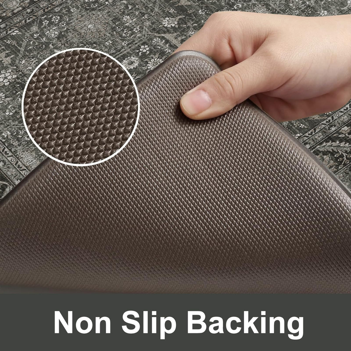KIMODE waterproof kitchen mats easy to wipe clean after spills