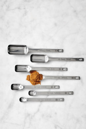 Connecting ring keeps spoons together for quick access