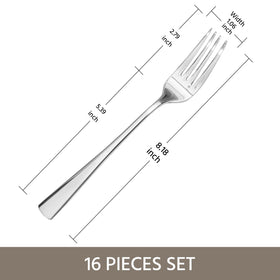 KINGSTONE 18/10 stainless steel forks with mirror finish for elegant table settings.