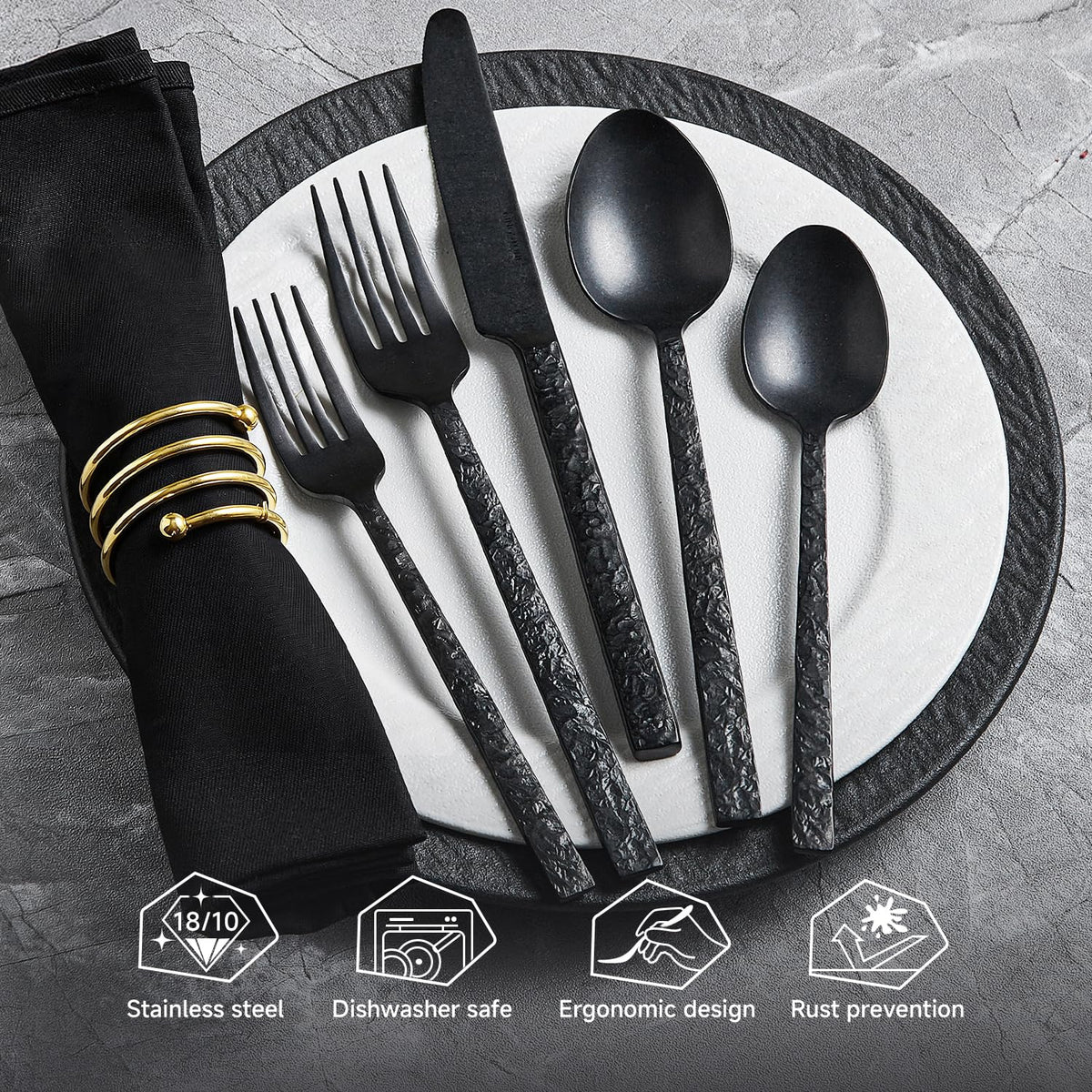 Kingstone black vacuum coated surface delivers modern elegance and lasting protection