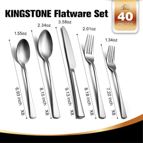 KINGSTONE dinner forks with balanced weight for comfortable dining.