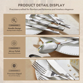 Kingstone dinner knife with sturdy blade offers precise cutting and comfortable grip