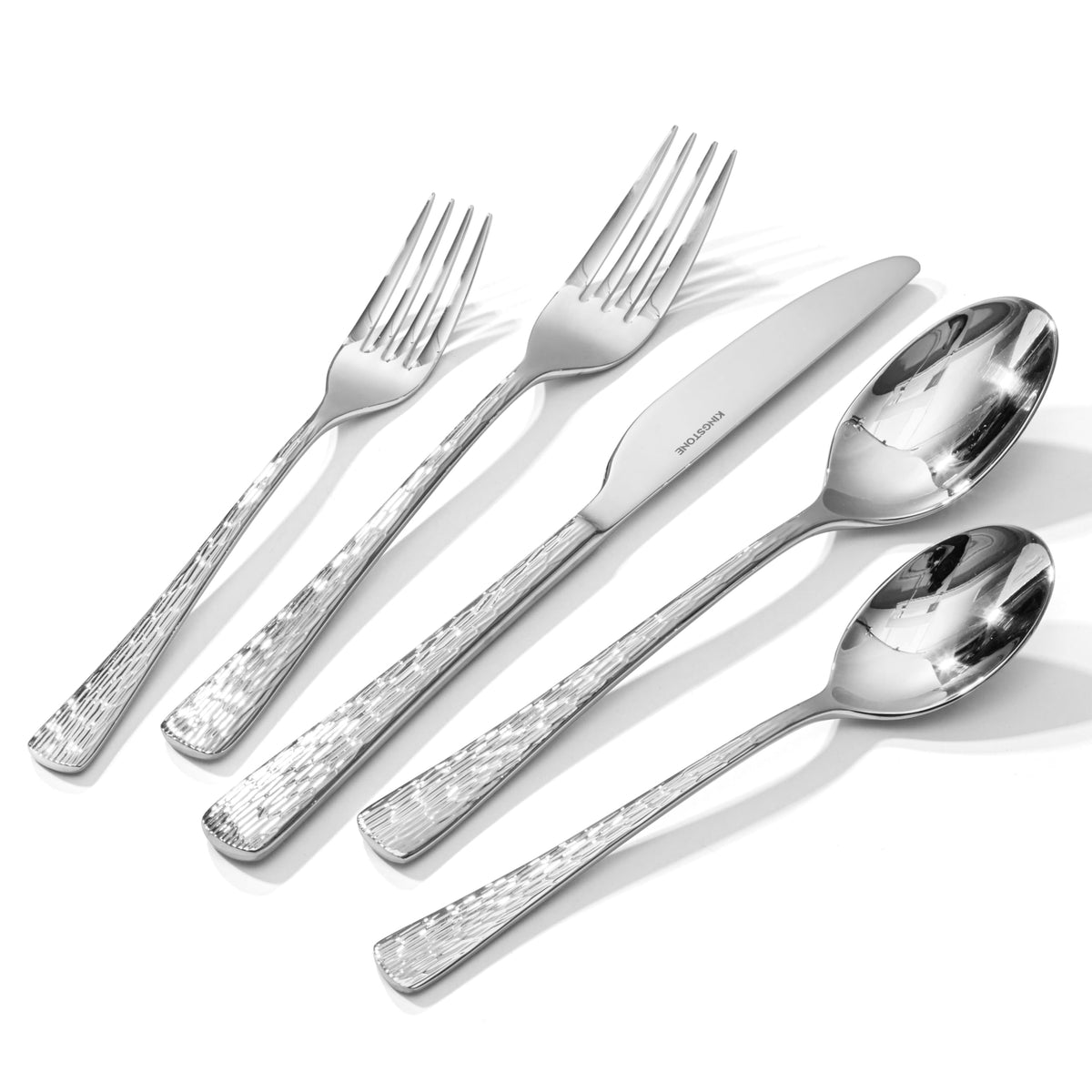 Kingstone dishwasher-safe silverware designed for easy cleanup and lasting shine