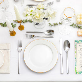 Kingstone mirror-polished flatware is easy to clean after meals