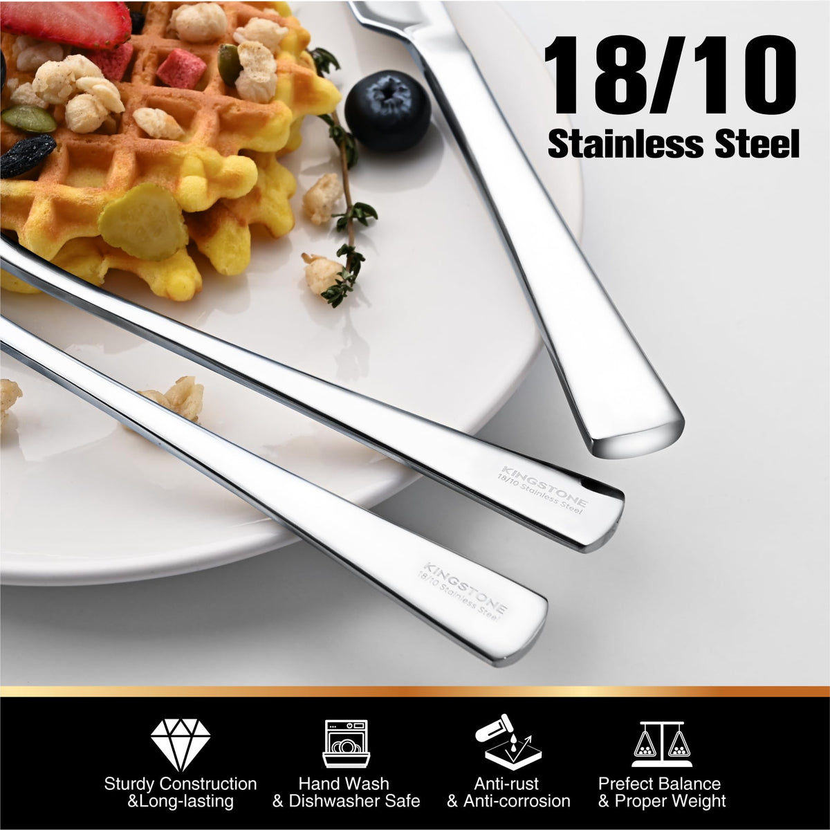 KINGSTONE salad forks suitable for appetizers and greens.