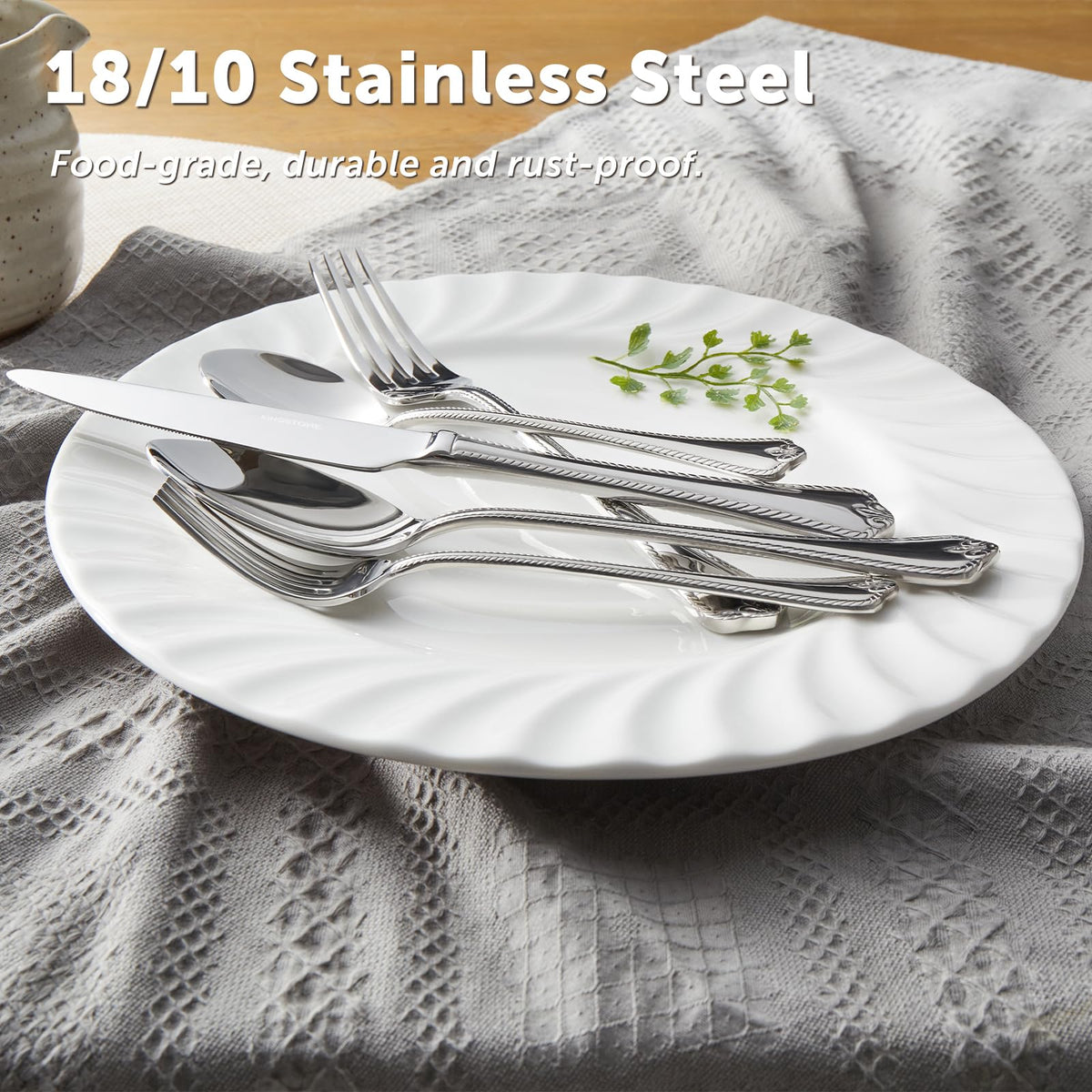 Kingstone 40-piece teaspoon image: perfect for coffee or dessert rituals