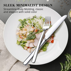 Kingstone dishwasher-safe flatware helps quick cleanup while preserving shine