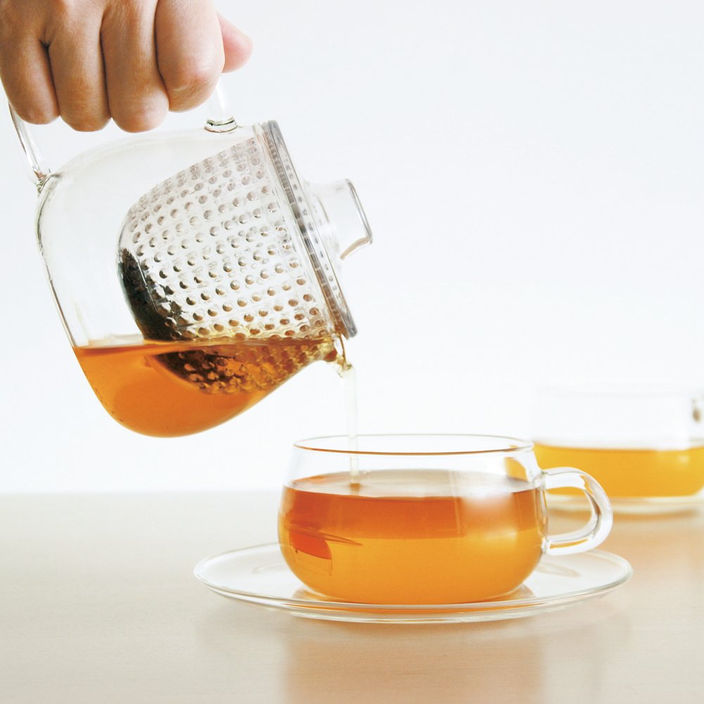 Kinto Unitea cup uses heat-resistant glass to keep colors vibrant