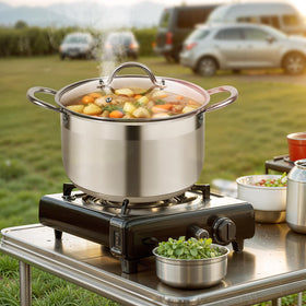 Kirecoo stockpot large 8qt perfect for family meals and soups.