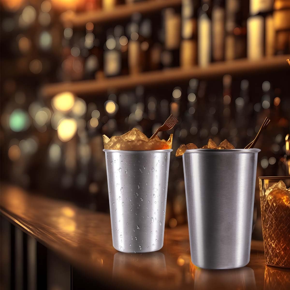 KISEER spill-resistant metal cups great for gatherings and parties.