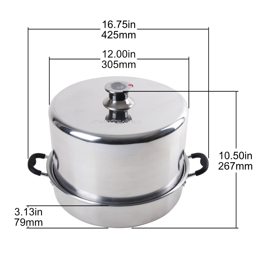 Kitchen Crop Steam Canner rack-capacity demonstrates up to 7 quarts at once.