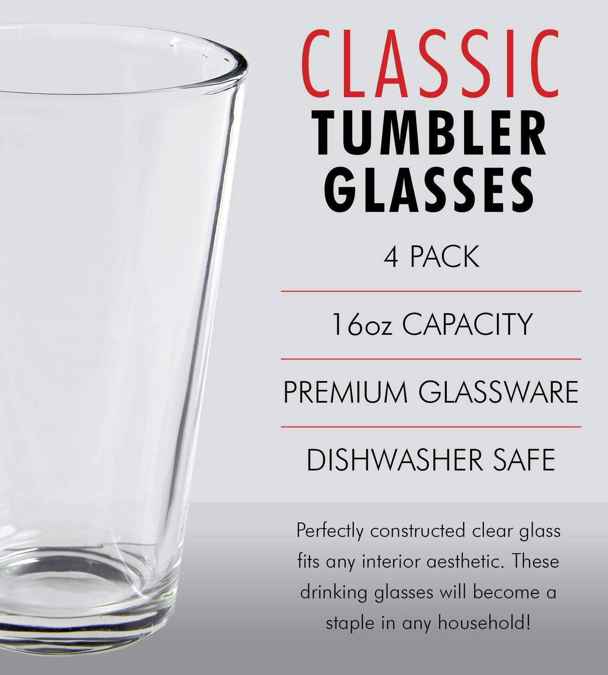 Kitchen Lux heavy base cocktail tumblers providing stability for festive table settings