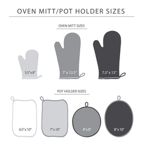KitchenAid Asteroid oven mitts close-up highlight silicone grip texture and insulation.