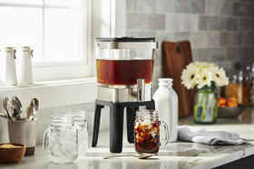 KitchenAid water-fill area makes setup quick for fresh cold brew.