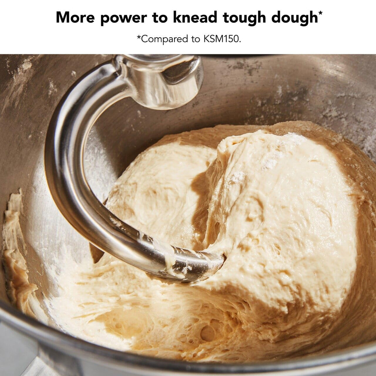 KitchenAid double-flex edge beater thoroughly scrapes and blends.