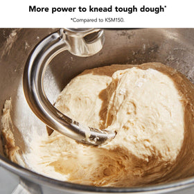 KitchenAid double-flex edge beater thoroughly scrapes and blends.