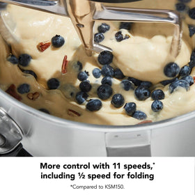 KitchenAid half-speed folding preserves delicate ingredients' texture.