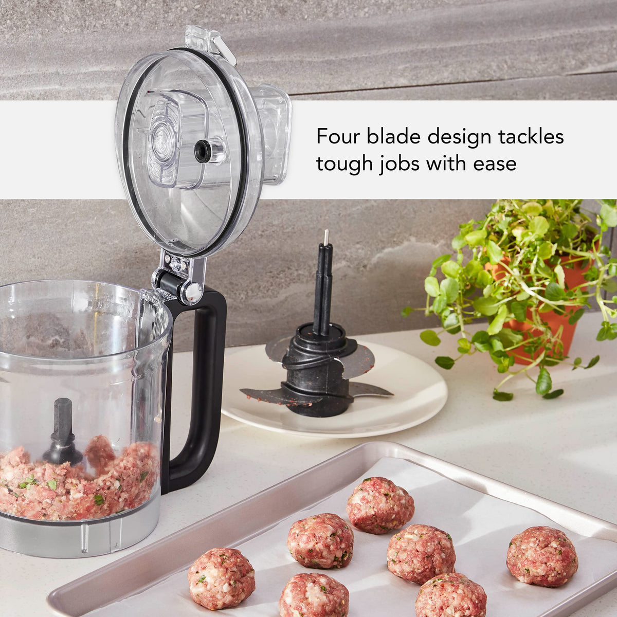 KitchenAid KFP0921 dough blade in action for fresh bread.