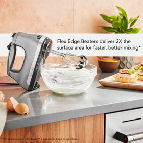 KitchenAid KHM6118 six-speed control enables precise mixing from folding to whipping.