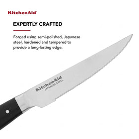 KitchenAid steak knife featuring ergonomic handle for precise control.