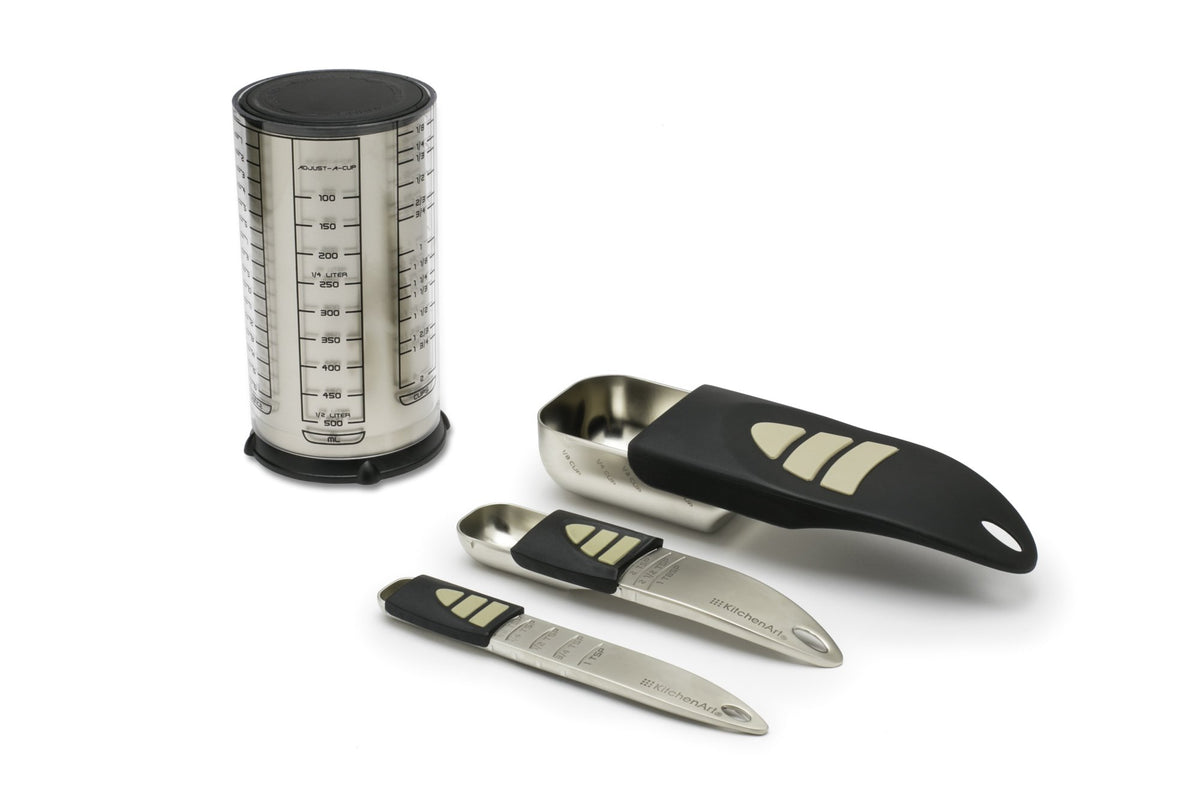 KitchenArt Baker’s Pro Adjust-A-Measure Tablespoon demonstrates adjustable capacity for versatile cooking.