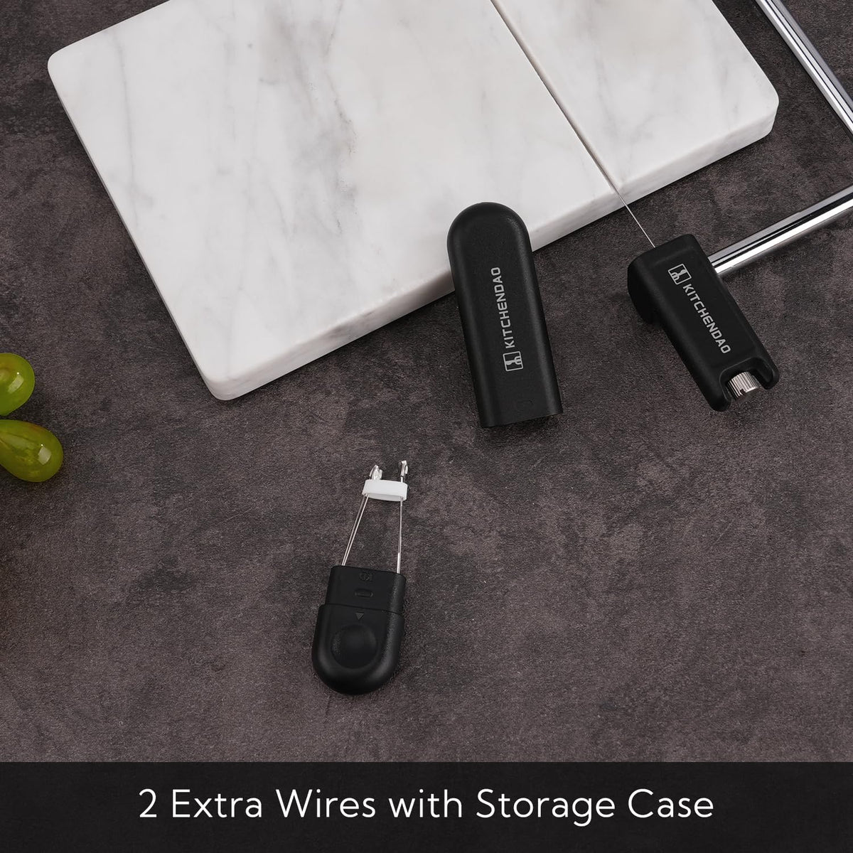 KITCHENDAO 2nd-gen wires provide stronger grip on firm cheeses.