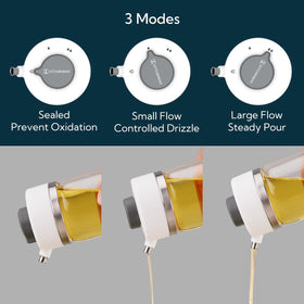 KITCHENDAO drip-free spout enabling mess-free dressing and oil pouring